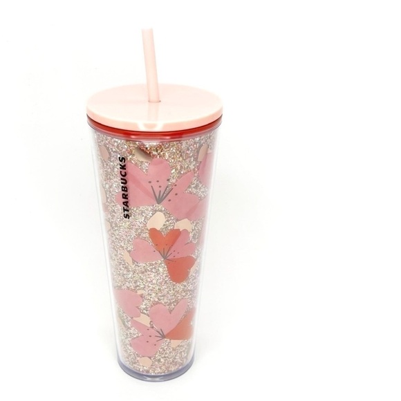 Starbucks Venti Cold Cup Valentine’s Day 2020 Hearts Flowers 24 oz. New NWT